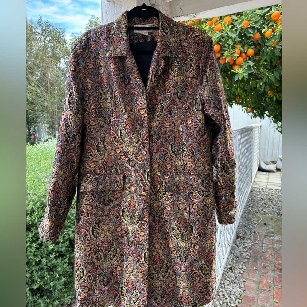 Vintage moroccan style/Boho staple piece super unique work shell/polyester coat